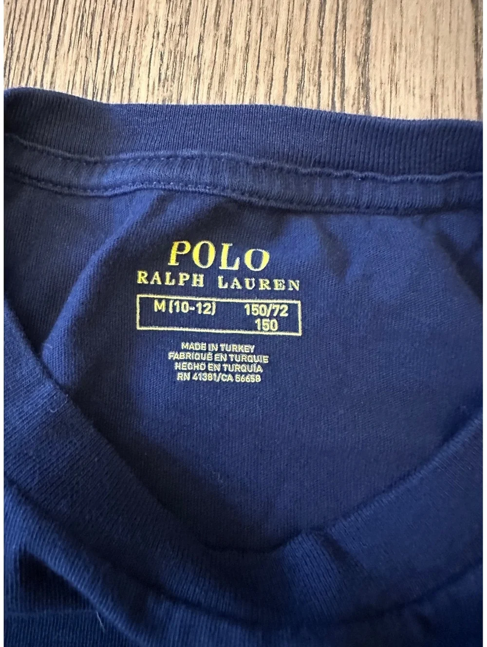 Youth Polo Bear by Ralph Lauren Navy Blue Ski Bear Graphic T-Shirt Medium 10-12